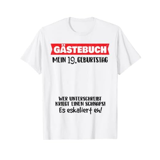 Divertido libro de visitas de 19 años de cumpleaños Camiseta