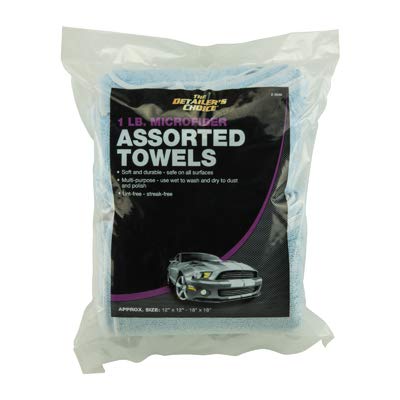 Detailers Choice 2-3548 Microfiber Towels Assorted 1-Lb - Quantity 16
