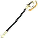 USMC Ceremonial Sword | Mirror-Polished 440 Stainless Steel Blade | 36' Overall | Brass-Plated Wire-Wrapped Handle | Coordinating Scabbard