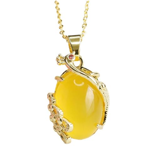Collier en agate naturelle et argent 925 pendentif phénix en chalcédoine