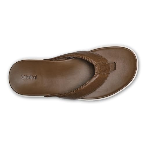 Image of OluKai Olali Men's Leather Sandals, Versatile & Comfortable Flip Flops, Soft & Durable Material, Arch Support & All-Day Wear