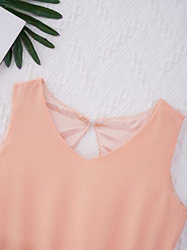 Kids Girls V Neck Sleeveless Romper Dress Jumpsuit Special Occasions Maxi Dress Junior Bridesmaid Gown4