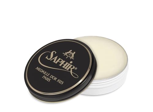 SAPHIR NOIR Medaille d’Or Pate De Luxe - Natural Wax Shoe Polish for Leather Shining - 100ml - Neutral