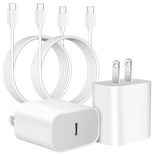 Image of iPhone 17 16 Pro Charger Fast Charging,2Pack 20W Quick USB C Charger Block Type C Chargers Fast Charging,3FT USBC Charging Cable Cord for iPhone 17 Pro /17 ProMax /17 Air /16 /16 ProMax /16e /15 Pro /15 Plus
