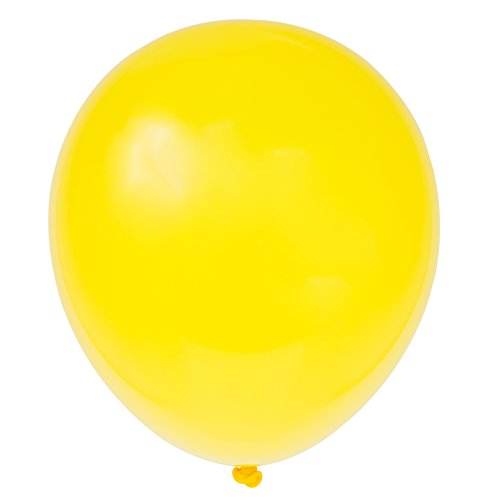 Unique Industries, 12" Latex Balloons, Diy Party Decoration - Pack Of 10, Sunburst Yellow