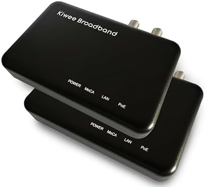 MoCA 2.5 Adapter Kit with 2.5G Ethernet Port and PoE+ 30W for Ethernet Over Coax – Ideal for Wi-Fi 6E/7 Access Points, IP Cameras, and More – Model KB-M3-03