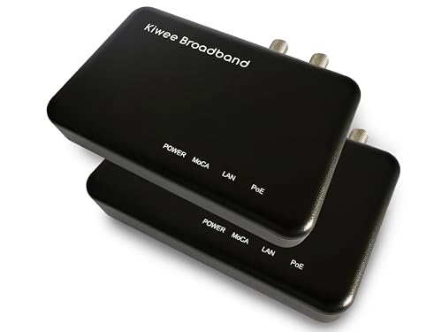 Kit de Adaptador Moca 2.5 con Puerto Ethernet 2,5G y PoE+ 30W para Ethernet sobre Coaxial – Ideal para Puntos de Acceso Wi-Fi 6E/7, Cámaras IP y más – Modelo KB-M3-03