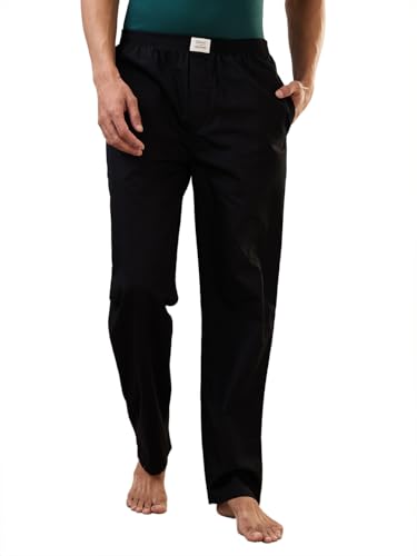 Image of SleepZ by Raymond Men Regular Fit Solid Pattern Pure Cotton Sleepwear Pyjama