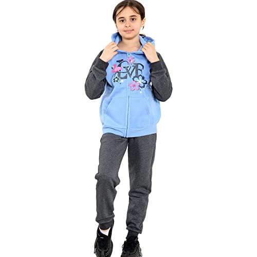 Survêtement fille Love ensemble jogging à capuche pour enfants de 5 à 13 ans