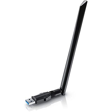 CSL - WLAN Adapter 1200MBit/s - 2,4Ghz + 5Ghz - Dual Band - 5 dBi externe Antenne - Mini WiFi Stick 1200 MBit/s - Wireless LAN Cover