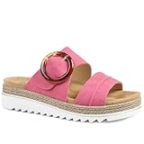 Pavers Adjustable-Fitting Mules - Fuchsia Size 7