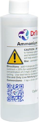 Image of DrTim's Aquatics Ammonium Chloride Aquarium 100% Natural - 8 Oz. (Dr Tims Aquatics Ammonium Chloride | Saltwater Freshwater and Reef Aquariums, 100% Natural, 8 Oz)