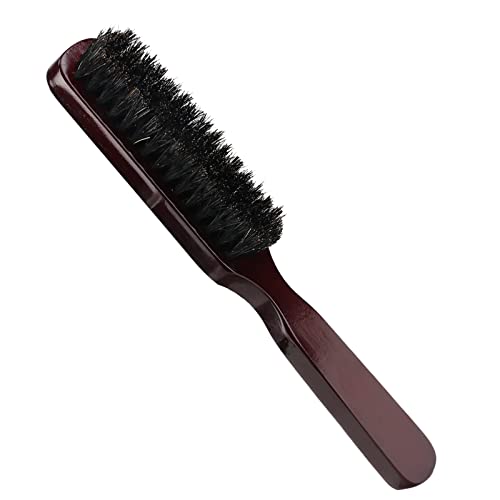 Brosse à Barbe et Moustache avec Poignée, Brosse à Cheveux en Poils de Sanglier pour Coiffure Moustache, Outil de Toilettage Brosse de Nettoyage pour Hommes Femmes Cover