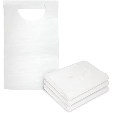 ProHeal Tie Back Disposable Adult Bibs 300 Pack -Absorbent Tissue Front, Water Resistant Cover