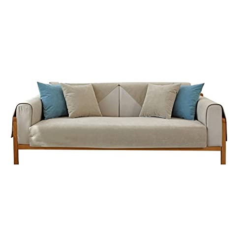 VanderHOME Solid color sofa cover 1/2/3/4 Seater Nano waterproof sofa slipcovers with various sizes Anti Slip Furniture Protector Sofa Cover Armchair covers for dog pets 70 * 70cm-khaki (FL-1ACWf024)