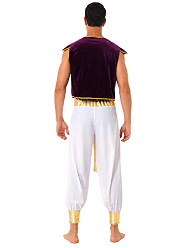 Freebily Costume Principe d' Arabia Uomo 3 Pezzi