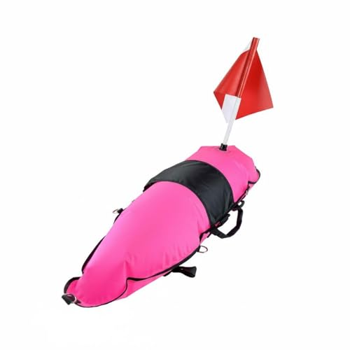 Boya de buceo inflable con bandera de señalización en nailon y TPU para buceo libre