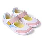Gioseppo SILAY - Zapatillas de Rejilla para Niña con Acentos de Color, Cordones Elásticos, Suela Flexible y Plantilla Acolchada, Estilo Barefoot, Multicolor, Talla 29