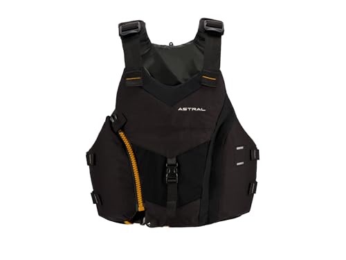 Astral Ringo Life Jacket - Comfortable USCG Type III PFD Adult Life Vest for SUP, Touring, & Whitewater - Carbon Black - Medium/Large