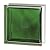 Quality Glass Block 7.5 x 7.5 x 3 Brilly Wave Emerald Color Glass Block