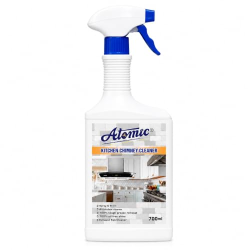 Image of Atomic Kitchen Chimney Cleaner 700ml | Powerful Grease & Oil Remover Spray | Deep Cleaning for Chimney, Filters & Exhaust Fan | Spray & Shine Kitchen Cleaner