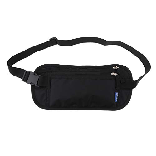 kowaku Travel Money Belt RFID Bloqueando Cintura Preta Impermeável