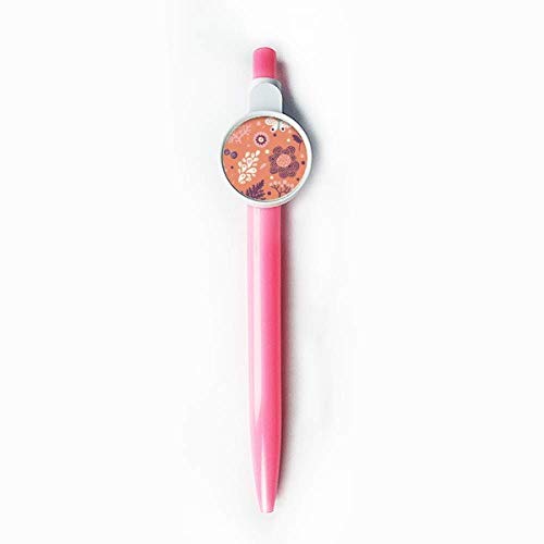 Stylo à bille rétractable bleu au motif floral Pansy Flower, une papeterie raffinée