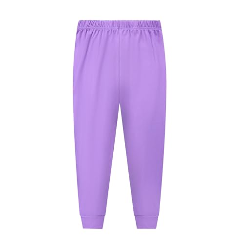 Ensemble garçon haut manches longues pantalon tenue décontractée violette - 2
