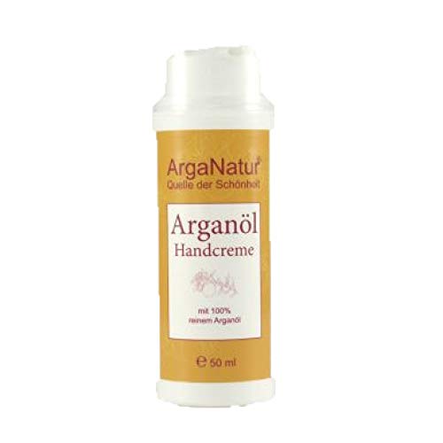 ArgaNatur | Hand-Creme | Argan-Öl Kosmetik mit Kaktusfeigenkern- und Jojoba-Öl | 50ml | Einzigartige Formel gegen trockene Haut - Zieht schnell ein und Fettet nicht Cover