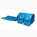 Callieway Dog Agility Sacktunnel Fun&Slip/Agilitysacktunnel mit 60cmØ für Agility Training/Welpentraining inklusive 2X Stützsandsäcke (Blau)