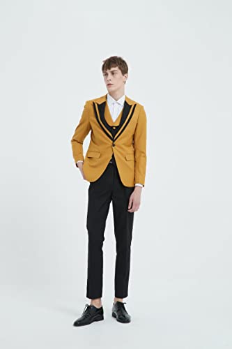 Men's Tuxedo,Suits For Men Regular Fit,Champagne Tuxedo For Men,Mens Prom Tuxedo Suit Set,Mens Suits Slim Fit,Tuxedo Prom For Men (40) M #TOP4