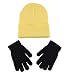 Youth - Adult Minion Costume Kit / 1 Minion Yellow Beanie & 1 Pair Black Gloves (Youth - Adult)