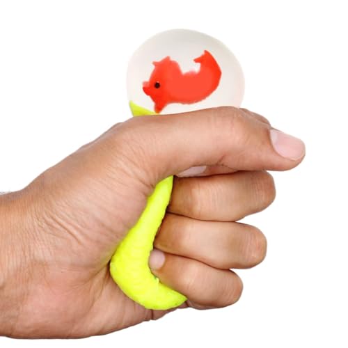 WIZME Set of 2 Dinosaur Egg Shape Stress Reliever Toys Decompress Squishy Squeeze Egg Ball Dinosaur Toy for Kids and Adults Stress Toys Pack of 1