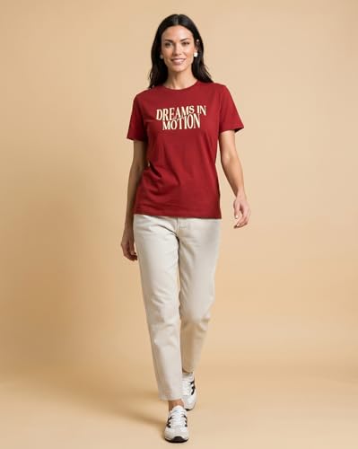 Image of Nobero 100% Cotton T-Shirts for Women Stylish | Regular Fit | Graphic Printed T Shirts for Women 180 GSM Combed Cotton | Crew Neck Half Sleeve