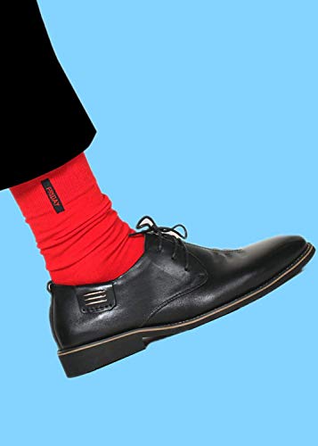 HaloYIYI 7 Pack Men's Colorful Breathable Solid Crew Dress Socks 7 Days of the Week3