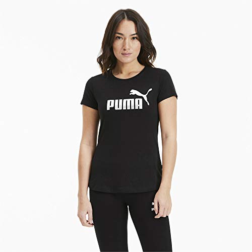 PUMA Ess+ Metallic Tee, Maglietta Donna, Nero, XS