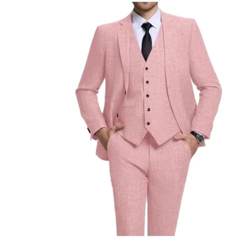 Men's 3-Piece Classic Fit Suit | 2-Button Patch Pocket Set (Blazer+Vest+Pants)4