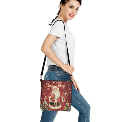 Image of HUGS IDEA Boho Bags for Women Leather Handbag Shoulder Bucket Crossbody Purse