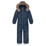 Warmer Innentank: Der innentank des skioverall kinder ist mit hochwertiger baumwolle gefüllt, kein eigenartiger geruch, wärmt schnell auf und sieht beim tragen nicht aufgebläht aus, Ihr kind hat keine angst vor der kälte im winter.
