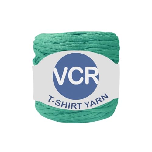 Image of VCR Light Sea Green Big T-Shirt Yarn, 100 Meters Length, Recycled & Fashionable Craft Yarn, Pack of 1, Suitable for Crochet, Knitting & DIY Bags, Baskets, Cushions & Home Decor Projects
