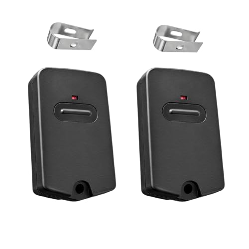 XDTKML Gate Opener Remote Replacement for GTO Mighty Mule Gate Opener Remote Control FM135 RB741 Single Button 9 DIP Switch of 3 Positions 318MHZ-2 Pack