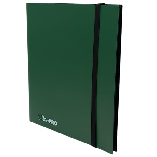 Image of Ultra PRO - Eclipse 12-Pocket Forest Green PRO-Binder for 480 Cards Standard Size Cards, Protects Collectible Cards, Gaming Cards and Sports Cards In Ultra PRO Deck Protector Sleeves