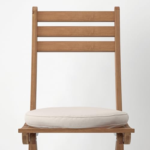Chaise d'extérieur pliable marron foncé et beige ProTuning ASKHOLMEN avec coussin Duvholmen