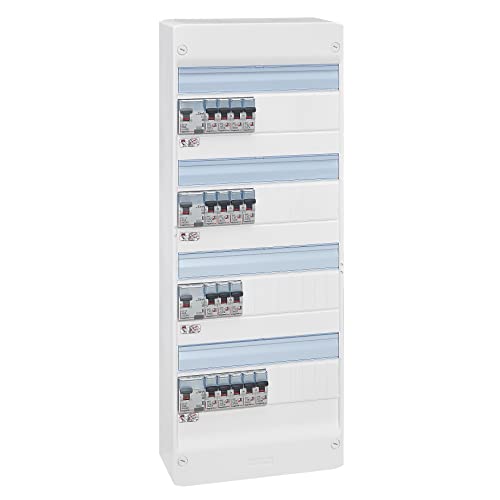 LEGRAND - Tableau Électrique Pré-équipé 4 Rangées Drivia - Equipé de Disjoncteurs et Interrupteurs Différentiels - Pour Logement T6 - Fabriqué En...