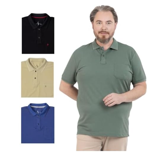kit 4 Camisa Polo Plus Bolso Masculina Piquet Algodão Básica Premium Leve Confortável