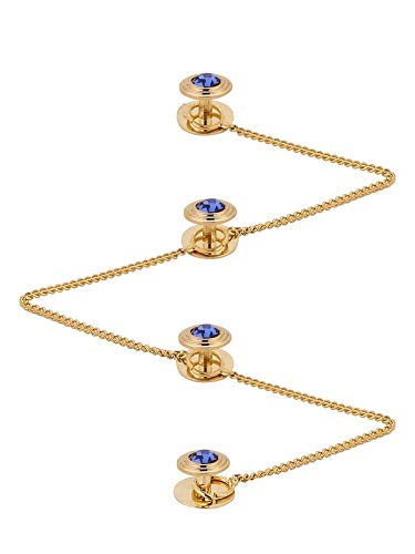 Brass Kurta Buttons with Diamond Crystal and Chain TNSPKURTA2010