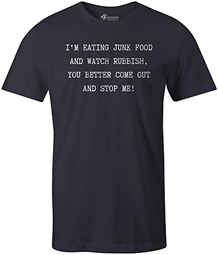 9 Crowns Tees Unisex Home Alone Christmas T-Shirt (EatingJunk-Navy, 2XL)