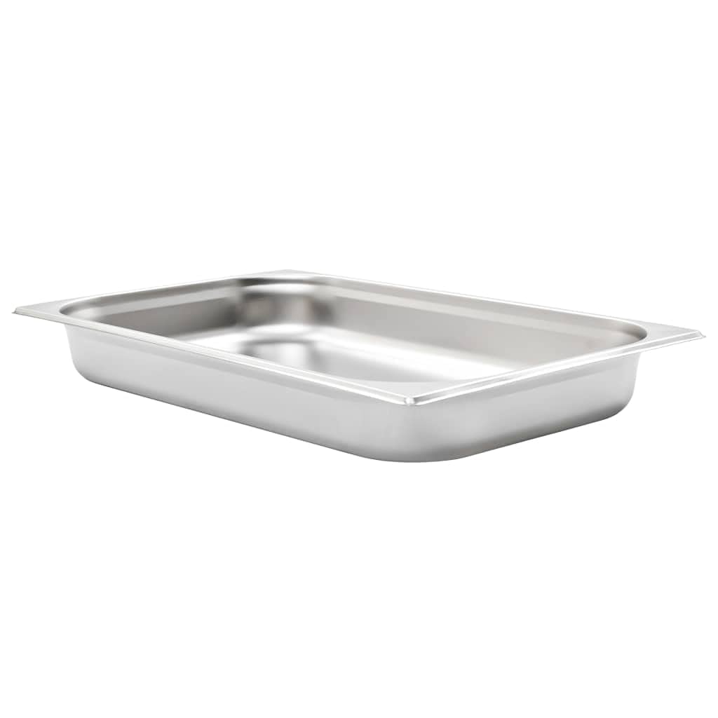 Brokky Contenitori Gastronorm 4 pz GN 1/1 65 mm in Acciaio Inox-Contenitore Gastronorm, Resistenza Termica,Compatibile con i forni a convezione, frigoriferi,Chafing Dishes