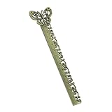 OSALADI ヴィンテージメタルブックマーク定規セット 蝶とイチョウ葉のデザイン 金属製多機能ページマーカー 読書愛好家向け ブックツール プレゼント用