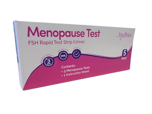 Menopause Test Kit 5 Tests - At Home FSH Hormone Testing for Women Fast & 99% Accurate Results in 3 mins